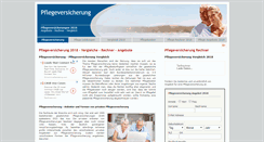 Desktop Screenshot of pflegeversicherungen.biz