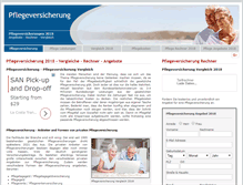 Tablet Screenshot of pflegeversicherungen.biz